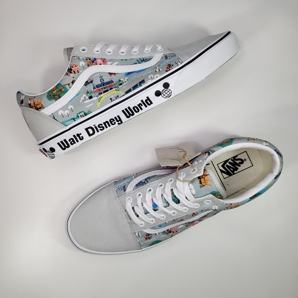 VANS Old Skool Walt Disney World 50th Anniversary PARK MAP Grey
